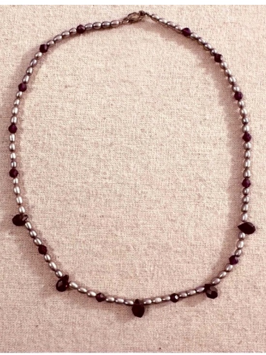 Lord & Taylor Jewelry - Lord & Taylor | Necklace | Freshwater Pearl with Garnet Stations Necklace